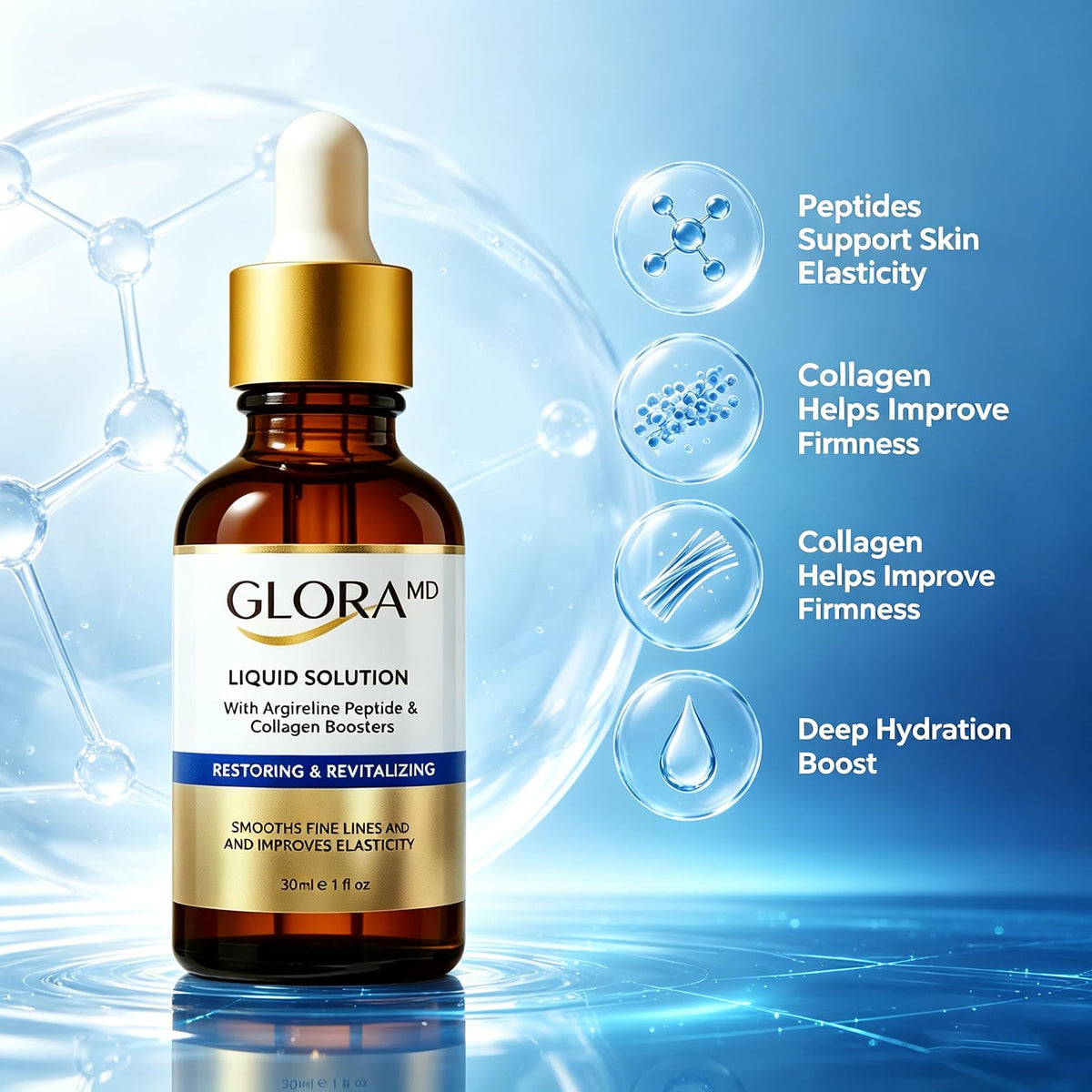 Gloramd Official texture on hand absorbing quickly for instant hydration