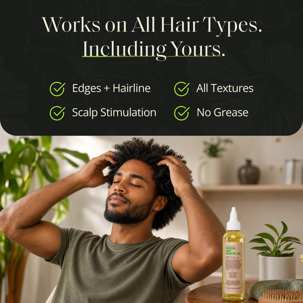 Glossed By Nae scalp massage in use showing application and soothing benefit