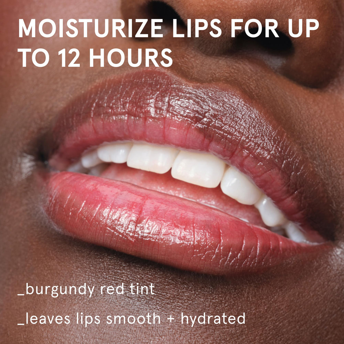 glossier Black Cherry balm texture inside open tube showing creamy glide and nourishment