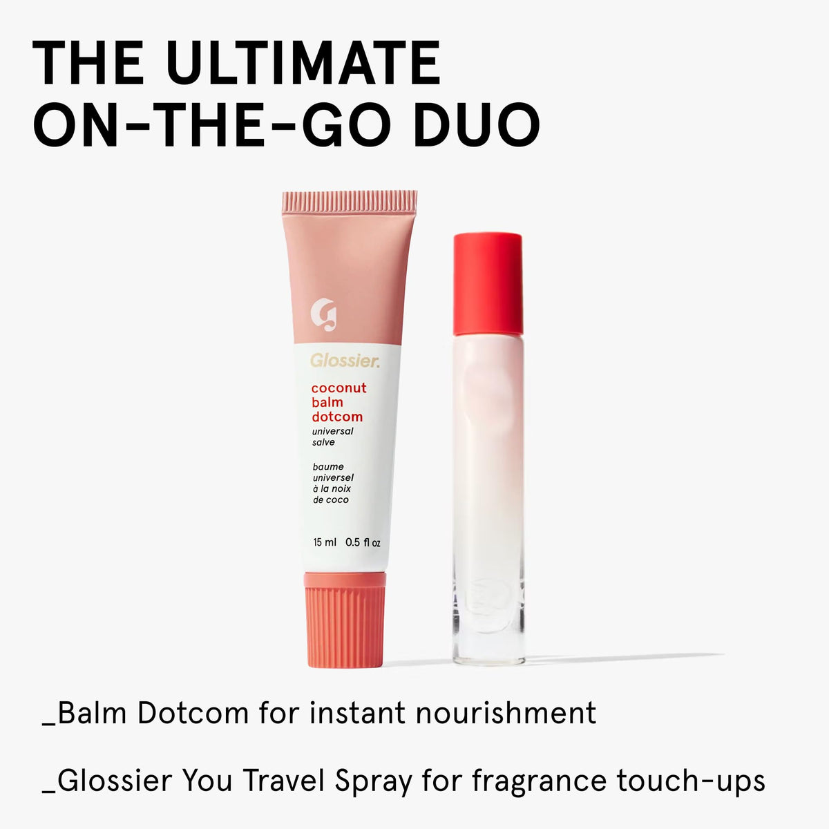 Glossier balm dotcom coconut ingredient visual suggesting gentle scent
