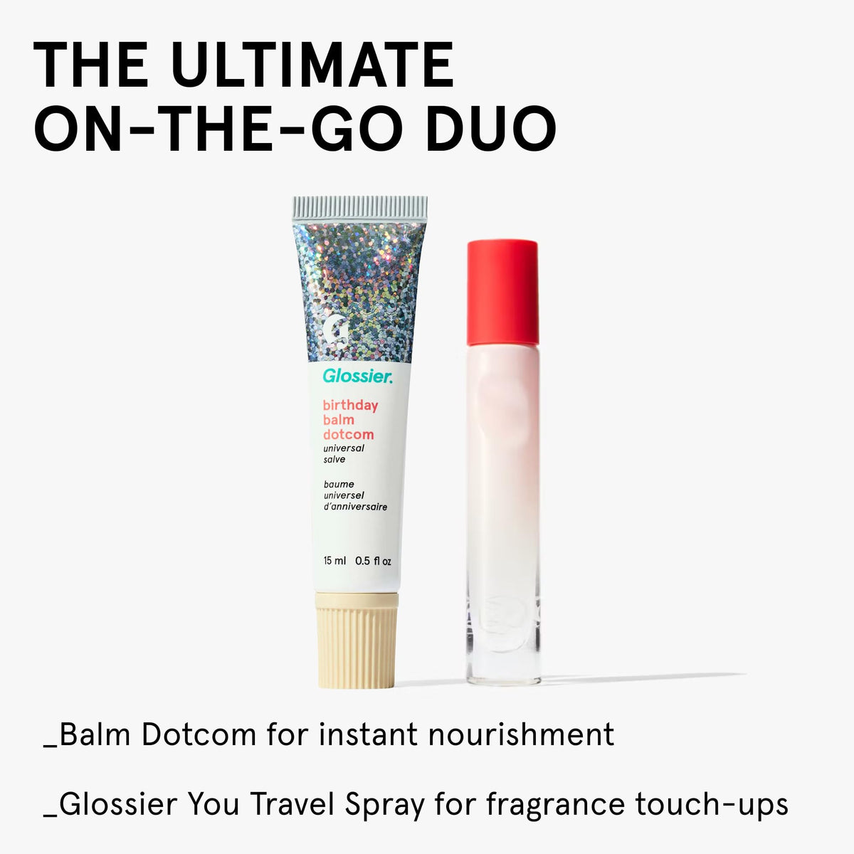Glossier Balm Dotcom ingredient label focusing on lanolin beeswax castor oil