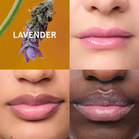 Glossier Balm Dotcom label detail highlighting key hydrating ingredients