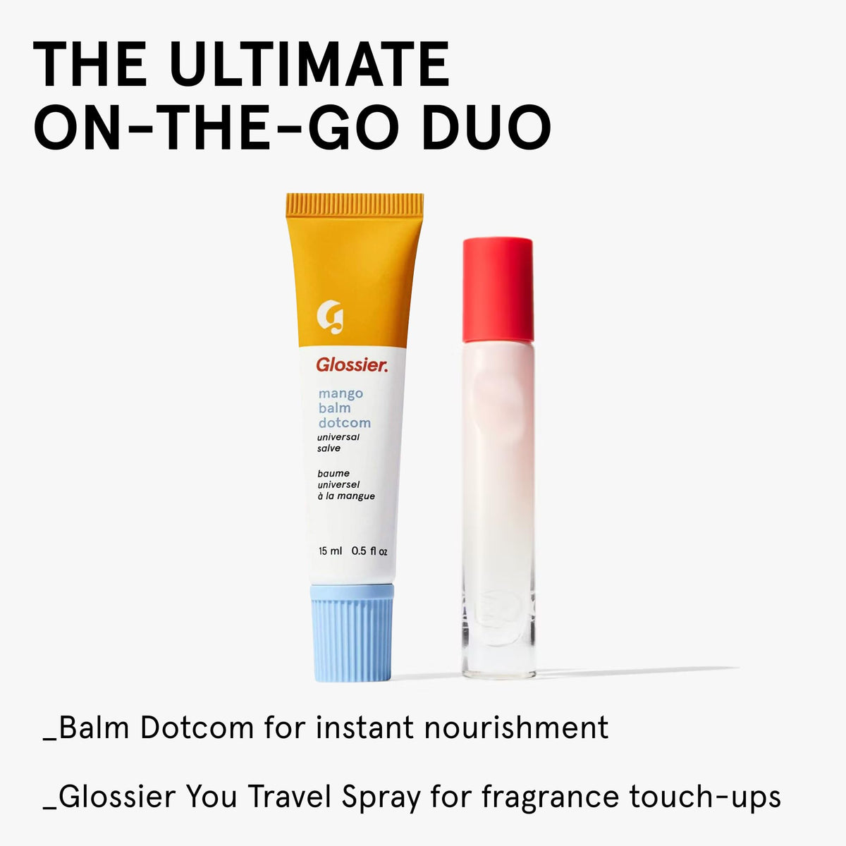 Glossier balm dotcom tucked in beach purse illustrating on-the-go protection