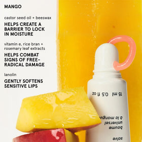 Glossier balm dotcom applied to lips closeup for smooth hydrated finish