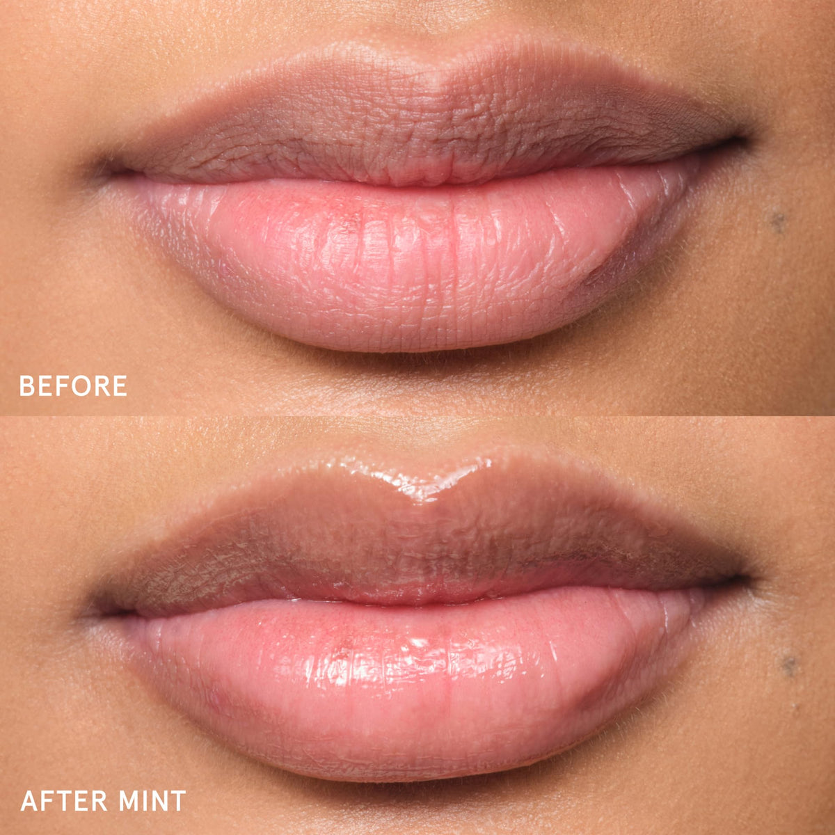 Glossier balm dotcom mint massaged into cuticles for quick nourishment