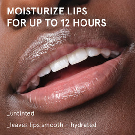 Glossier balm dotcom mint open cap and rich texture demonstrating smooth glide