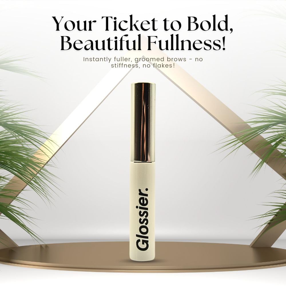 Glossier Boy Brow on bathroom counter in lifestyle scene for everyday routine