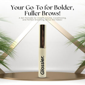 Glossier Boy Brow wand bristle close-up demonstrating precise application