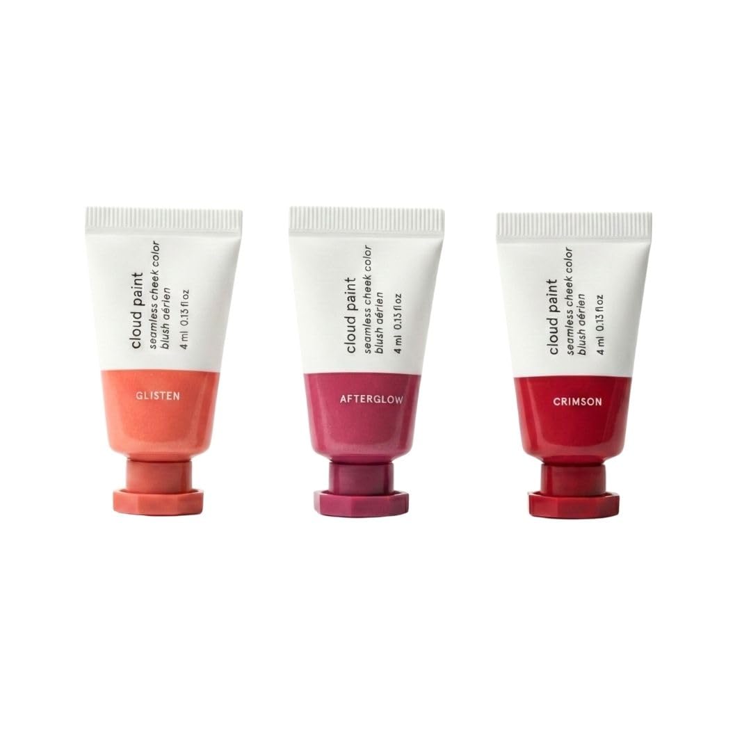 Glossier mini cloud paint trio front tin showing festive packaging and easy gifting