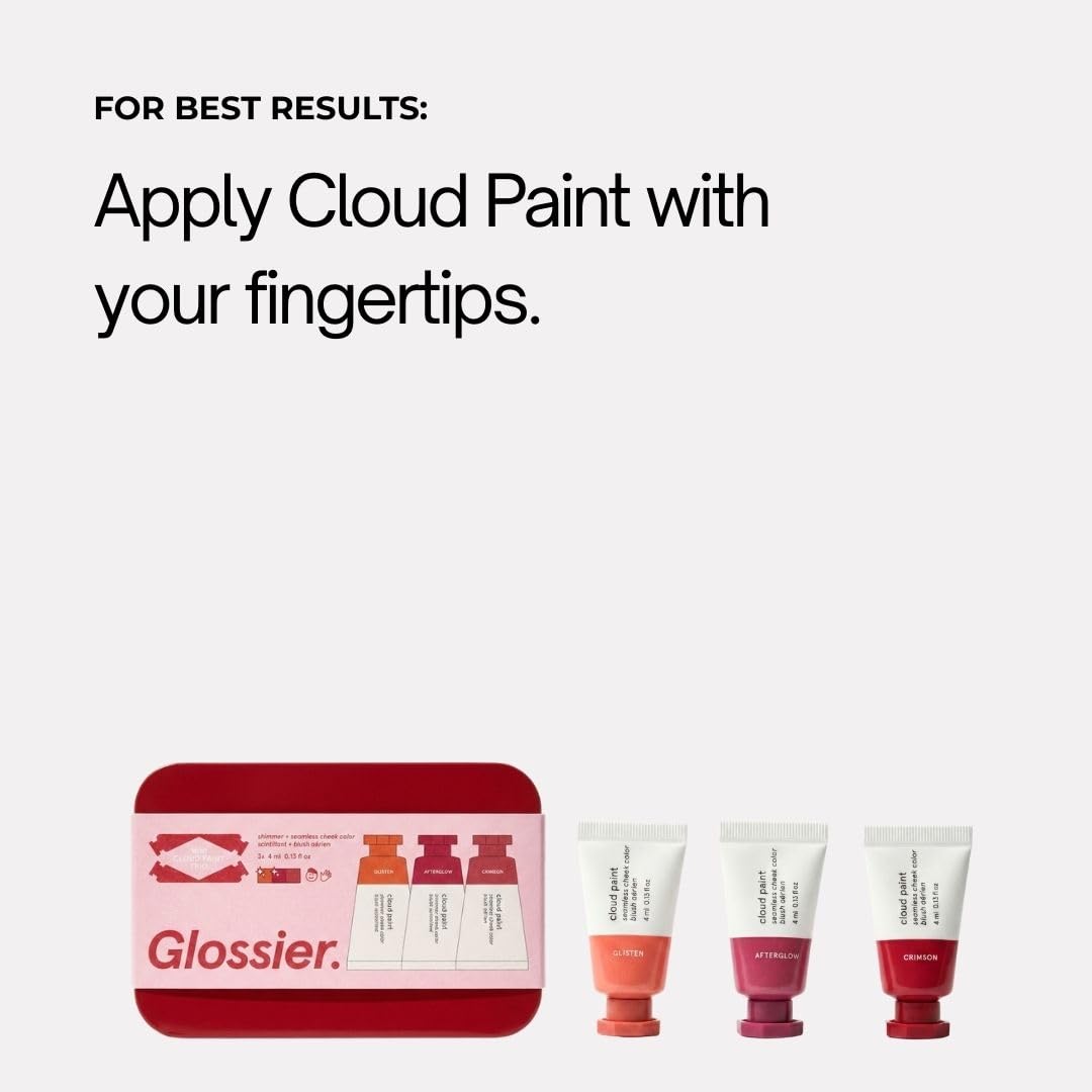 Glossier mini trio inside tin arrangement showing three pots for travel convenience