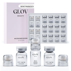 Glov Beauty front packaging showing complete micro infusion kit benefits