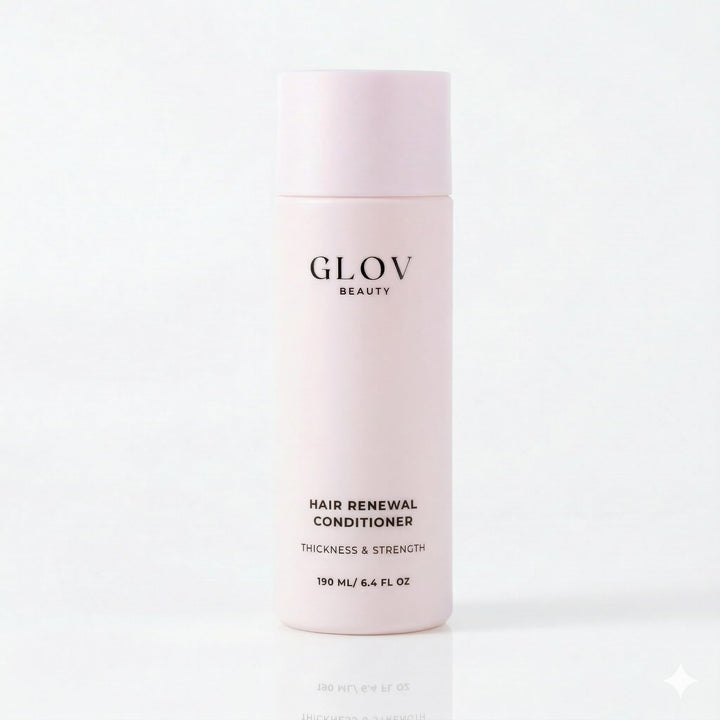 Glov Beauty front bottle view showing product packaging and benefit of softening
