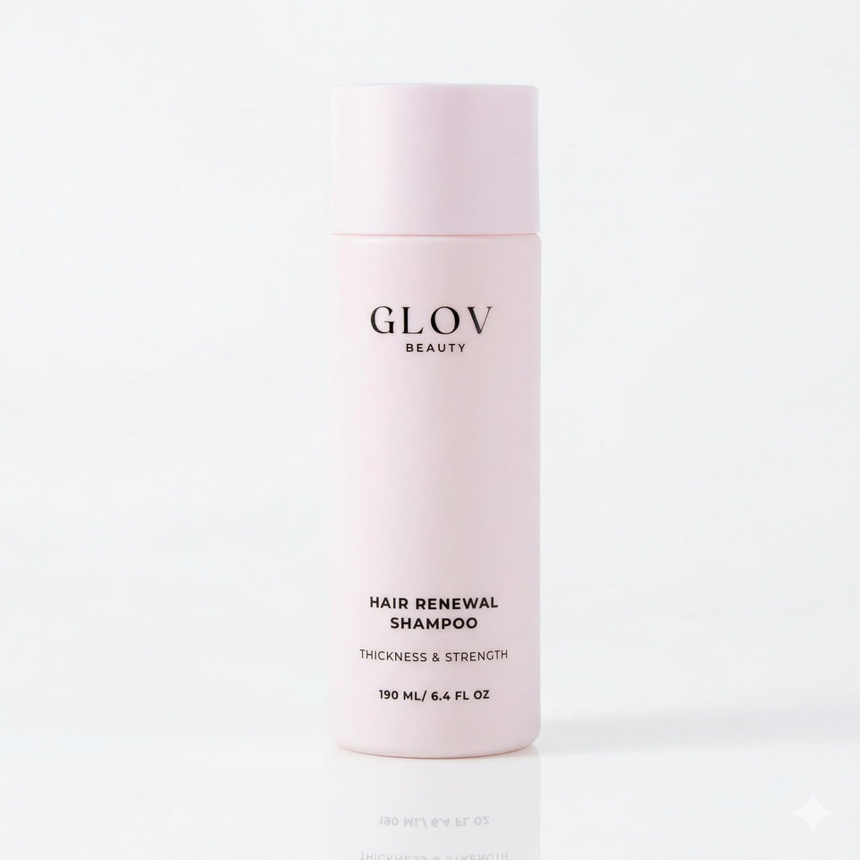 Glov Beauty front bottle view shows clean packaging and daily cleanser benefit