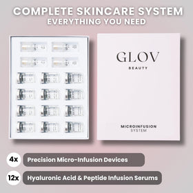 Glov Beauty close-up of 24k gold 0.25mm stamp head for gentle precision