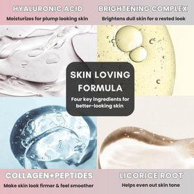 Glov Beauty cosmetic stamp being tapped on cheek to boost topical absorption