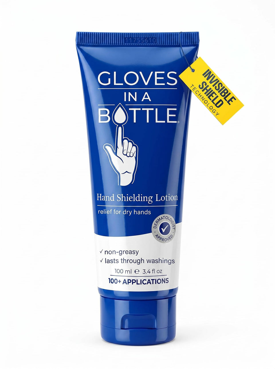 Gloves In A Bottle front packaging shows travel-size tube and protective benefits