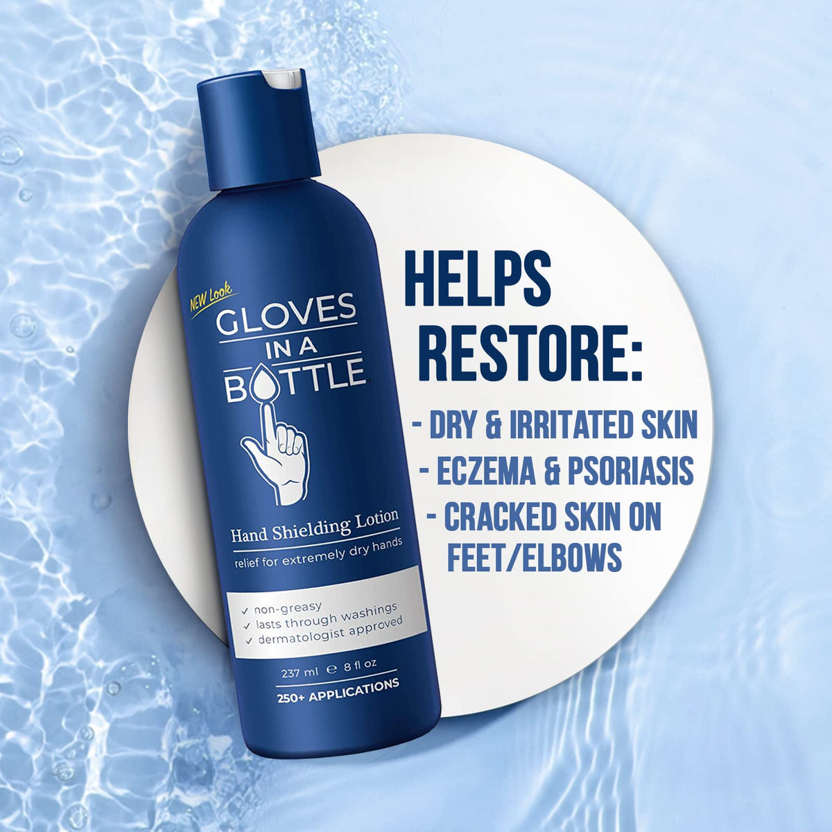 Gloves In A Bottle bottle on clinic counter illustrating professional use