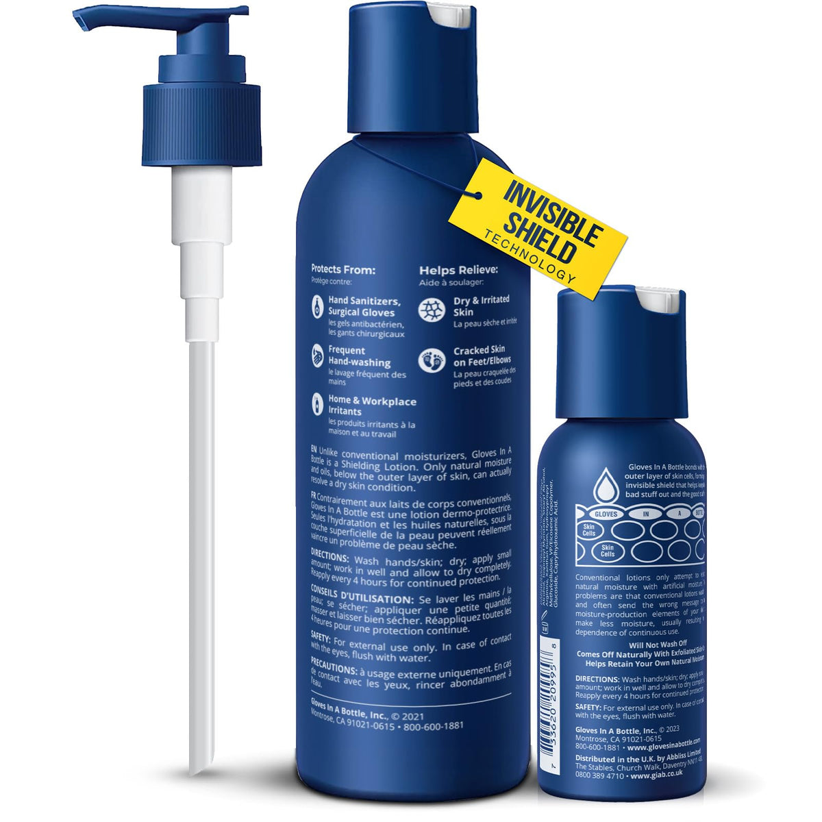 Gloves In A Bottle pump dispenser for quick hygienic dispensing