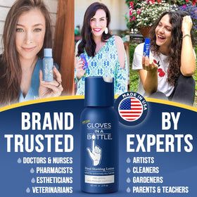 Gloves In A Bottle travel pocket-size bottle inside scrubs pocket for on-the-go hydration benefit