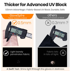 GloveSpire gloves fingerless in use during gel manicure for precision control
