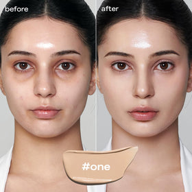 glow swatch on arm demonstrating medium coverage and natural blend
