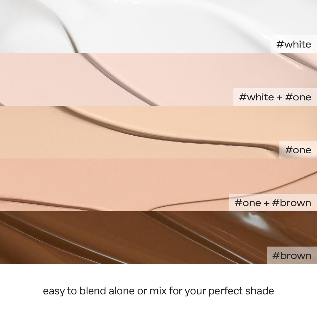 glow mixed with foundation on palette, customizable shade and coverage blending