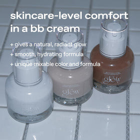 glow label and cap detail showing shade and ingredient focus