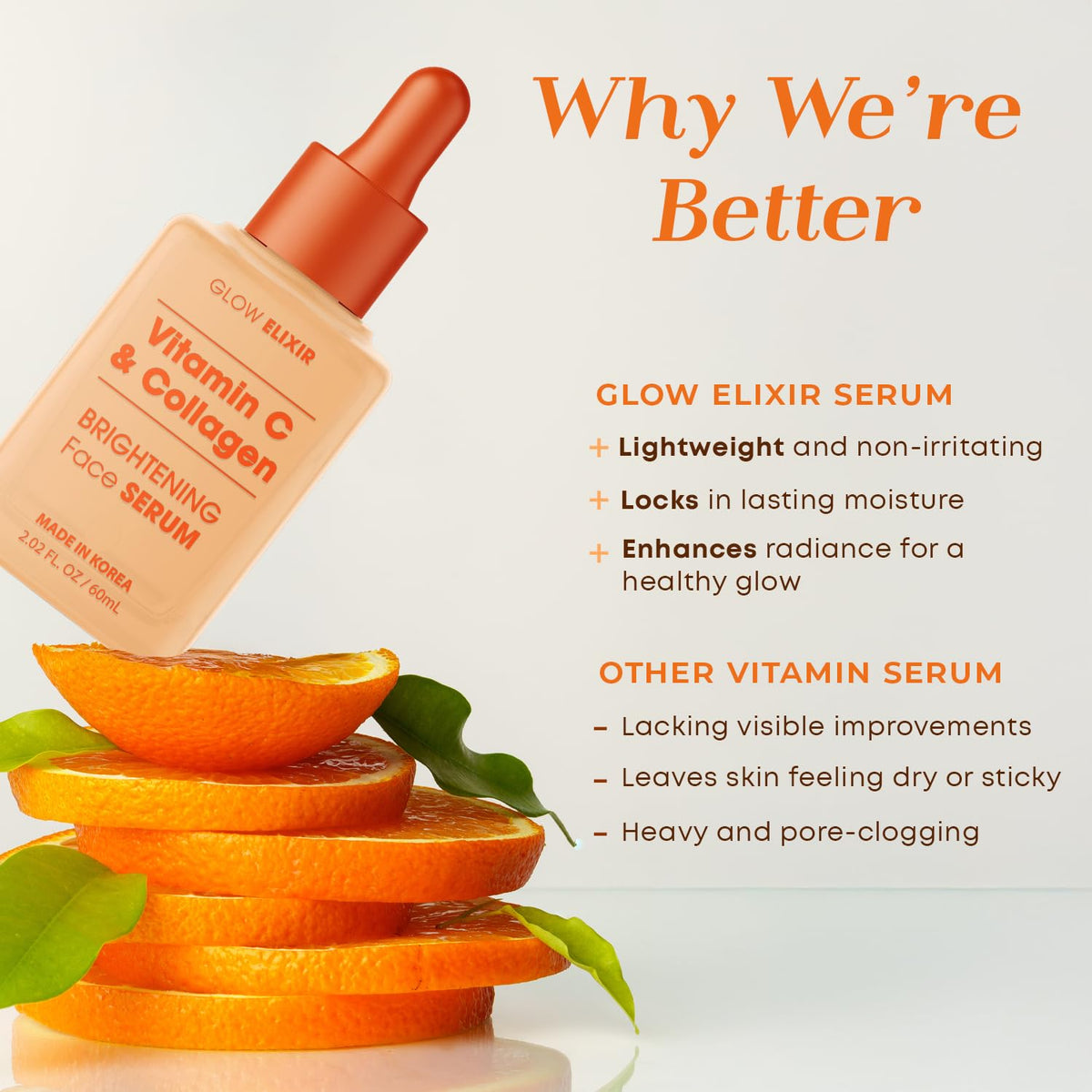 Glow Elixir serum on hand showing lightweight texture and quick absorption