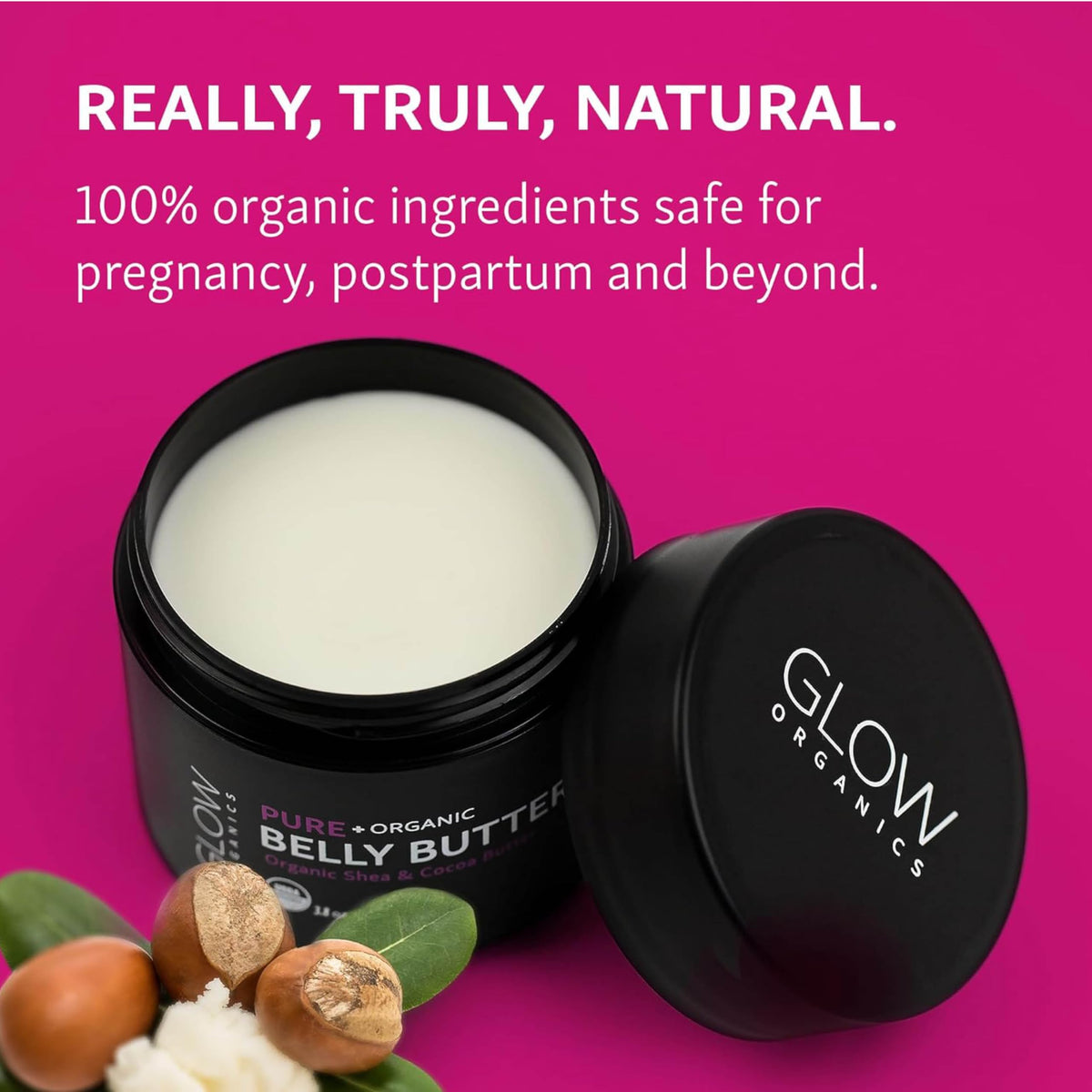Glow Organics close-up of whipped texture demonstrating fast absorption benefit
