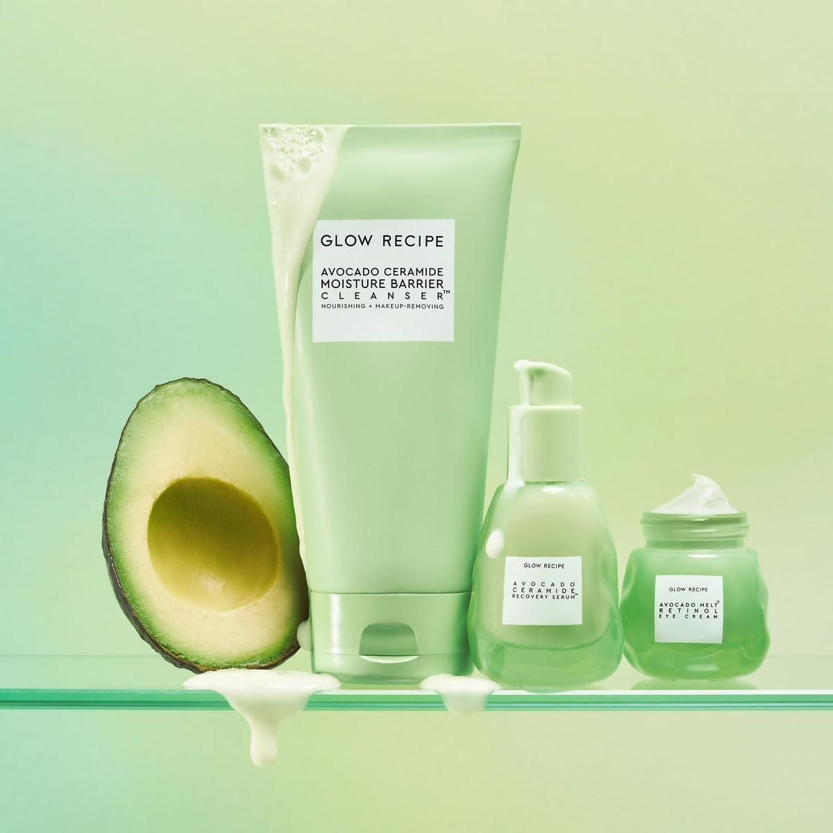 Glow Recipe open cap with product pouring to show consistency and easy dispensing