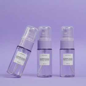 Glow Recipe bottle cap and pump detail showing leakproof travel-ready design