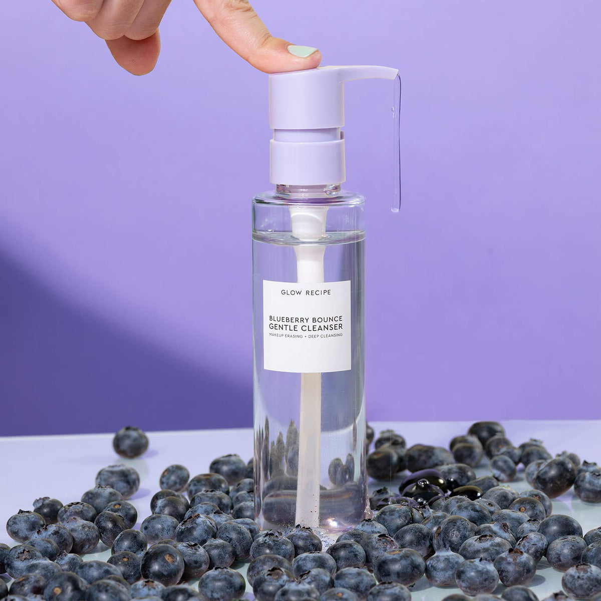 Glow Recipe pump top detail for easy one-handed dispensing benefit