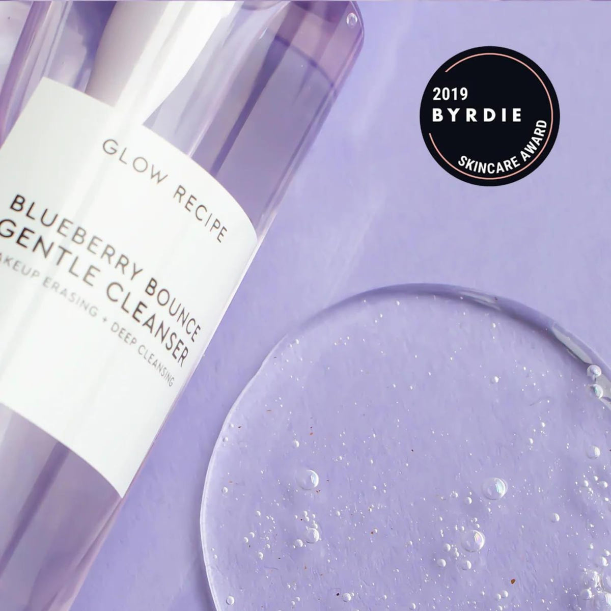 Glow Recipe foamy texture close-up showing gentle microbubbles for effective cleansing