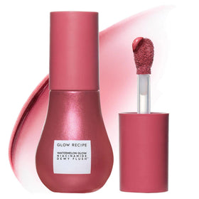 Glow Recipe front tube showing berry flush shade and compact size benefit