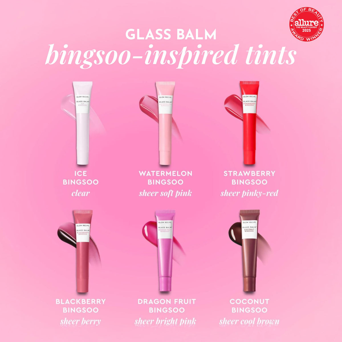 Glow Recipe ingredients panel label showing hyaluronic and fruit actives