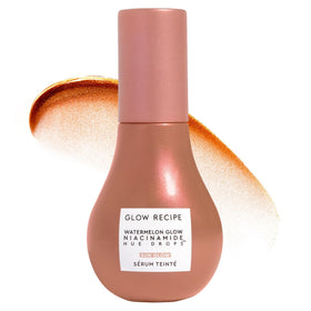 Glow Recipe bottle front view showing warm sunglow tint and lightweight benefit