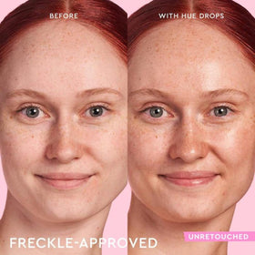 Glow Recipe Hue Drops held in hand to show compact 15ml travel-friendly size