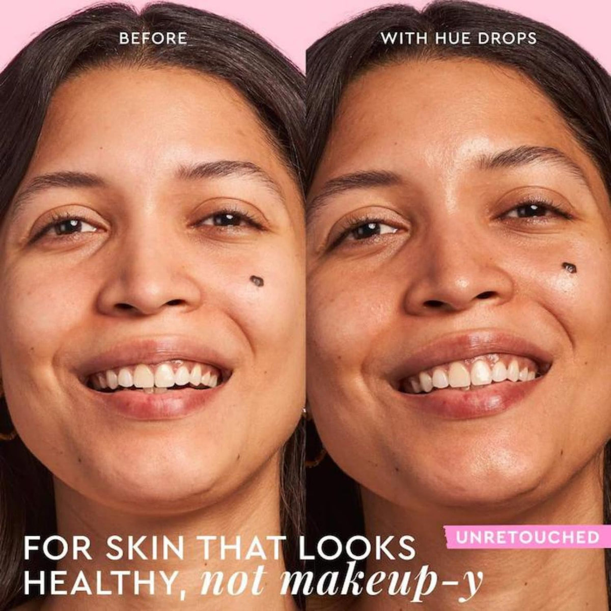 Glow Recipe Hue Drops creamy sheen swatched on skin showing hydrating texture