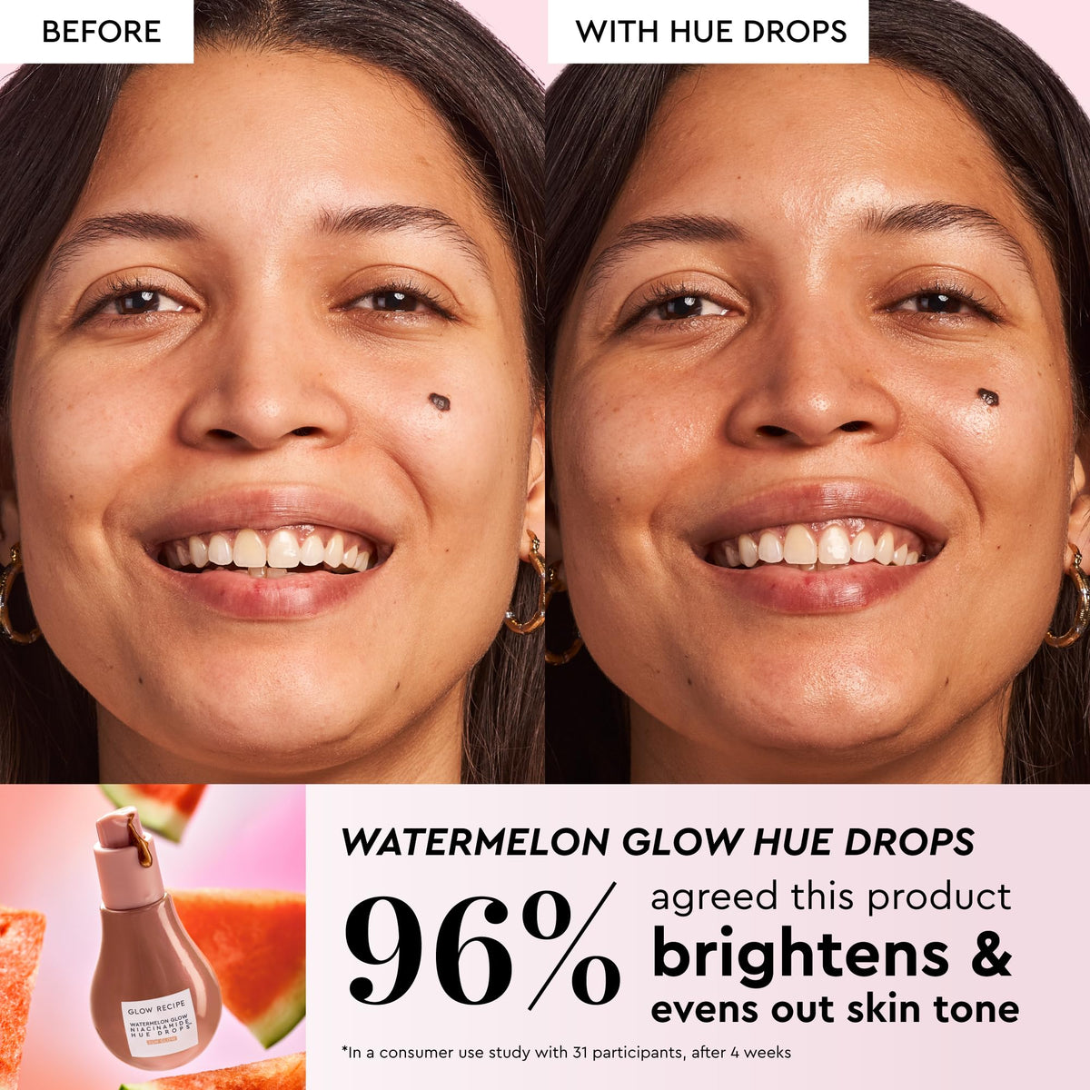 Glow Recipe Dewy Flush cheek tint swatch showing natural, blendable flush