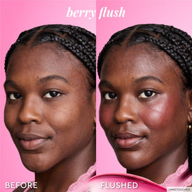 Glow Recipe lip tint on lips for coordinated cheeks-and-lips benefit