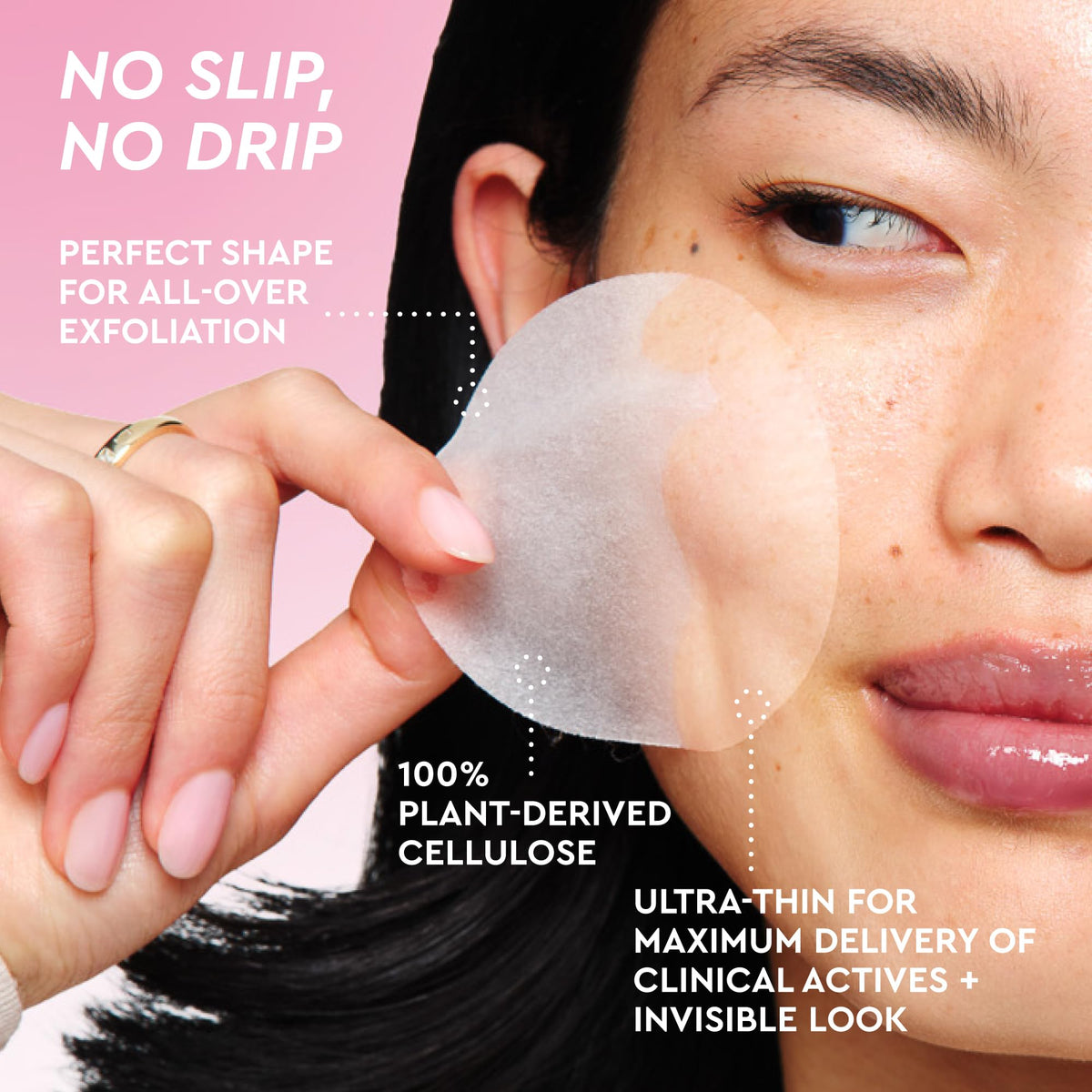 Glow Recipe PDRN+ repair pad detail highlighting calming ingredients for redness