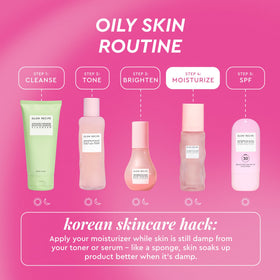 Glow Recipe jar staged on bathroom vanity conveying everyday skincare use
