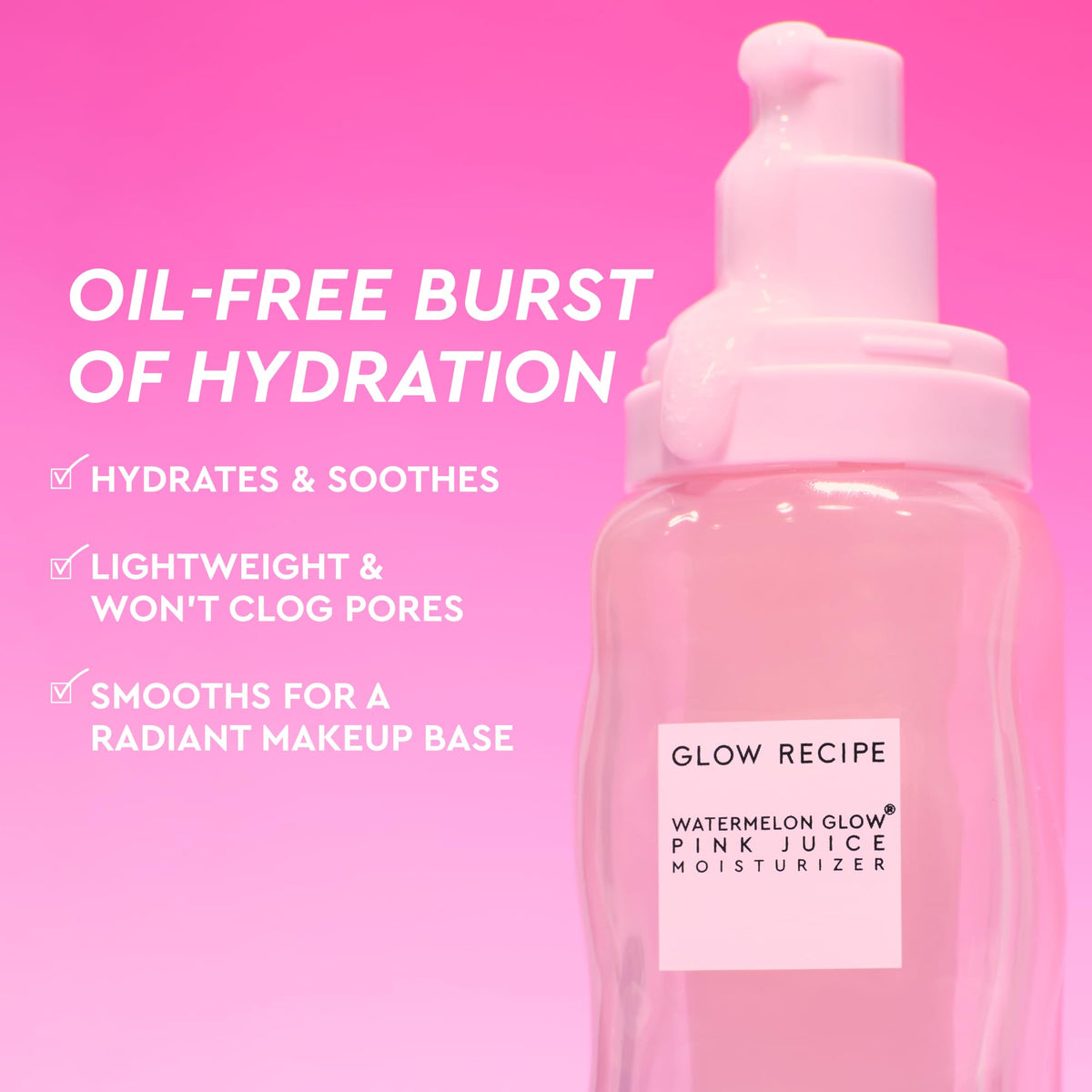 Glow Recipe open jar texture close-up showing gel consistency and hydrating look