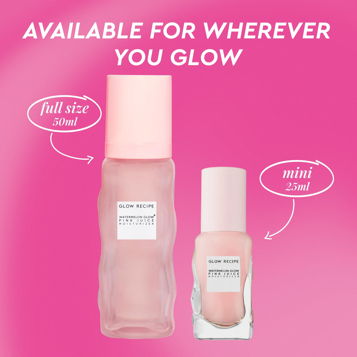 Glow Recipe gel swatched under foundation showing dewy radiance result