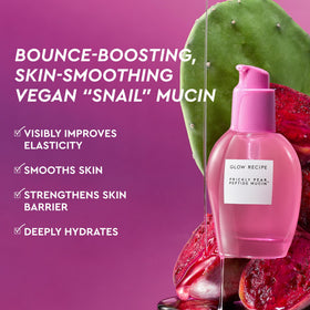 Glow Recipe serum droplet texture demonstrating lightweight hydration and absorbency