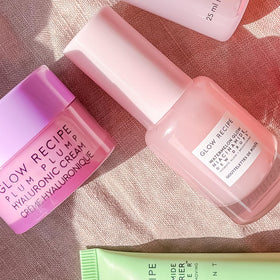 Glow Recipe kit size comparison in hand to show travel-friendly volume and portability