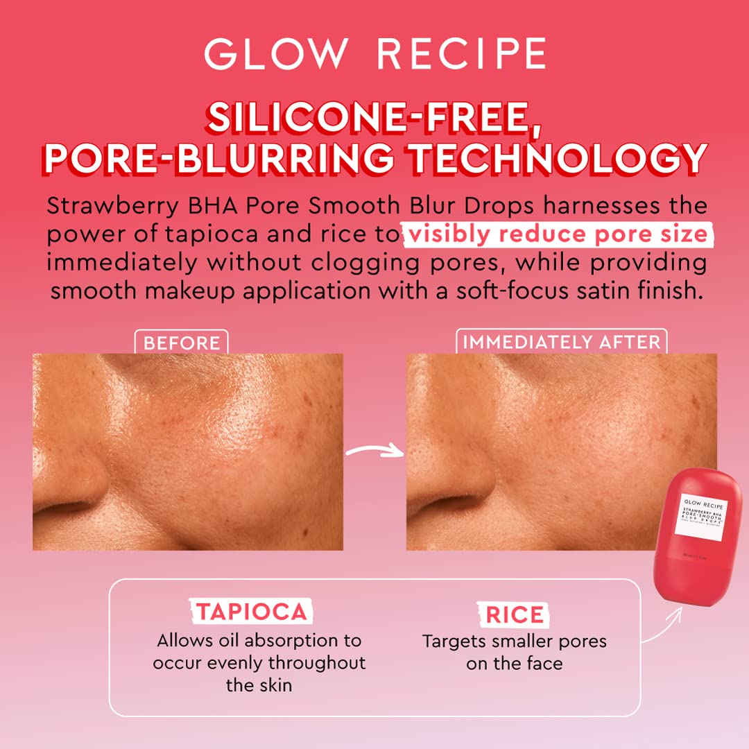 Glow Recipe ingredient detail with strawberry leaf extract illustrating gentle exfoliation