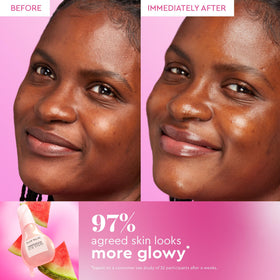 Glow Recipe product drops on hand displaying texture and blendable finish