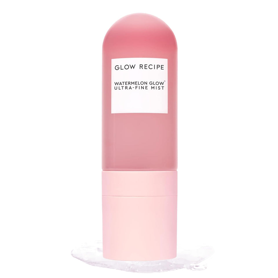 Glow Recipe bottle front packaging showing product and dewy finish benefit