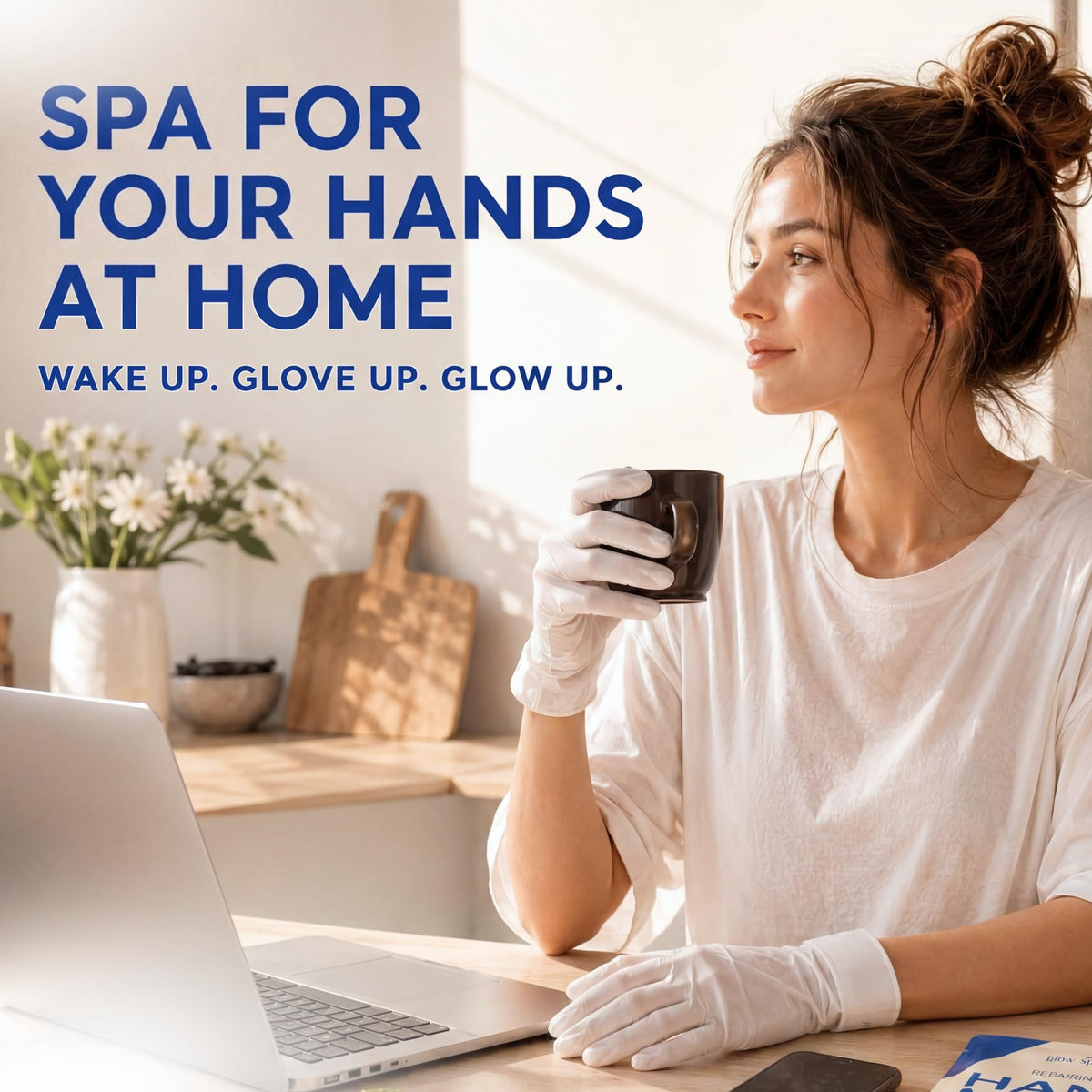 Glow Spell glove interior texture showing serum saturation for deeper absorption